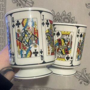 Playing Card Matching Coffee Mugs
